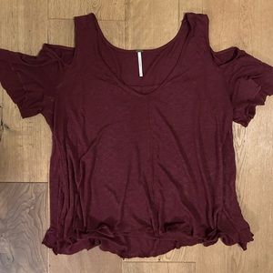 Free People Burgundy Top